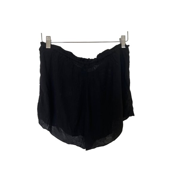 LA Made Black Flowy Drawstring Shorts With Pockets - Picture 4 of 4